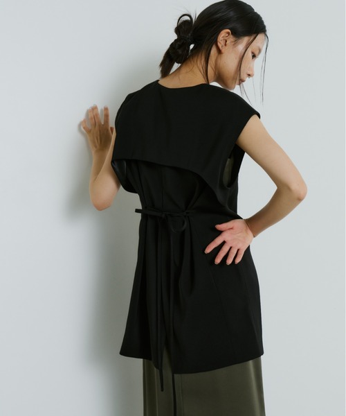 ★新品未使用 タグ付き M'S GRACY キルティングジレ ブラック 38 M ANDRESD ベスト ジレ バックギミックジレ / back gimmick gilet