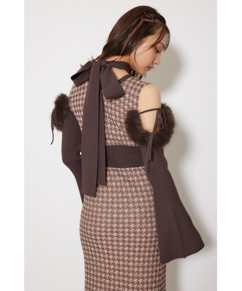 rienda ワンピース 「2025AW」many wayフェイクファージャガード