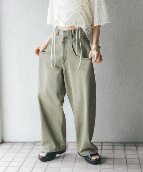 「KBF」 デニムパンツ 34 インディゴブルー レディース