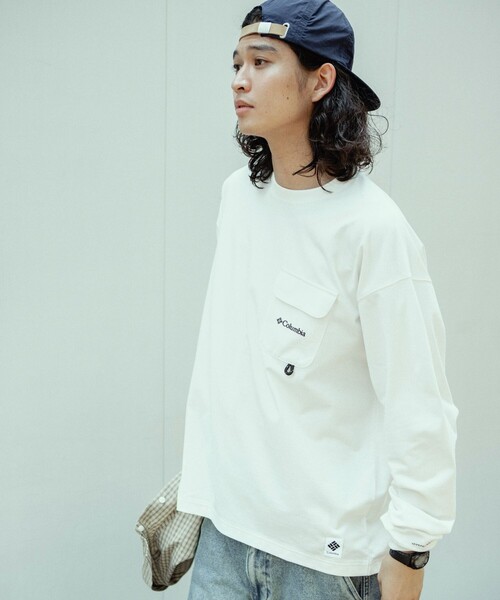 「FREAK'S STORE」 長袖Tシャツ LARGE ホワイト メンズ
