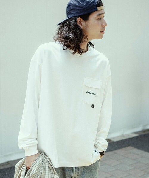 「FREAK'S STORE」 長袖Tシャツ LARGE ホワイト メンズ