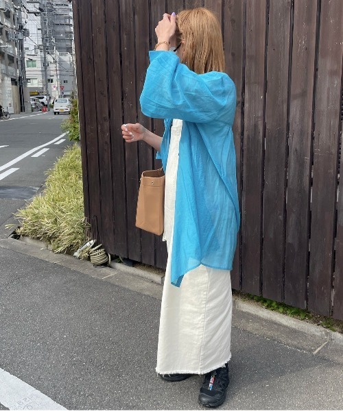 「feepur by saya」 長袖チュニック MEDIUM パープル レディース