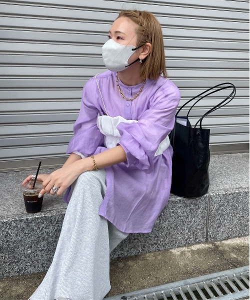 「feepur by saya」 長袖チュニック MEDIUM パープル レディース