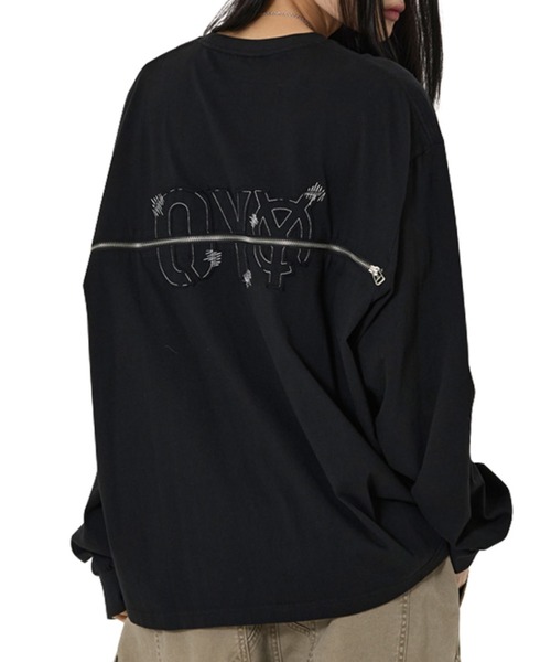 ☆限定値下中☆OY  ZIPPER LOGO T-BLACK ロングTシャツ OY（オーワイ） tシャツ 「OY/オーワイ」BACK ZIPPER LOGO L/S TEE
