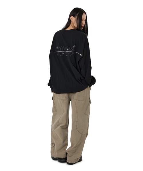 OY（オーワイ） tシャツ 「OY/オーワイ」BACK ZIPPER LOGO L/S TEE