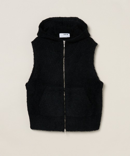 three dots（スリー ドッツ） ベスト ジレ フェザーウール ベスト