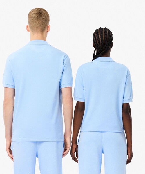 「LACOSTE」 半袖ポロシャツ X-SMALL ライトブルー メンズ_画像4