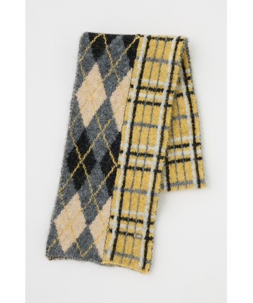 小物 SLY ARGYLE MIX JQ KNIT STALL SLY（スライ） ストール マフラー ARGYLE MIX JQ KNIT STALL