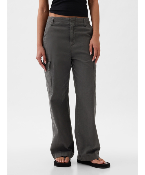 「GAP」 カーゴパンツ 10 ブラック レディース_画像2