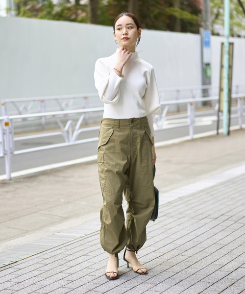 「NOBLE」 長袖ニット FREE ネイビー レディース_画像2