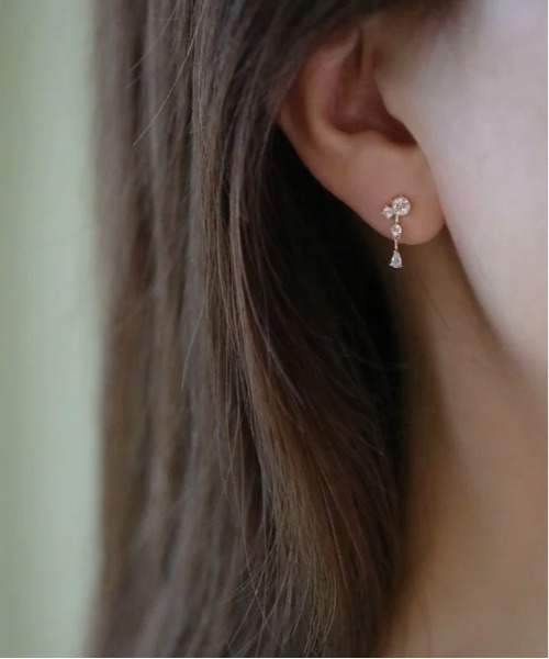 4℃　３連ダイヤピアス ピアス レディース 4連 ダイヤピアス(BDS) メンズ : ZOZOTOWN Yahoo!店