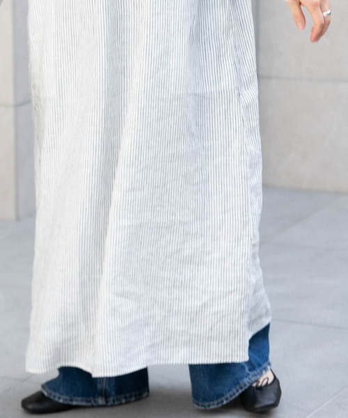 「FORK&SPOON」 長袖ワンピース 2 ブルー系その他 レディース_画像4