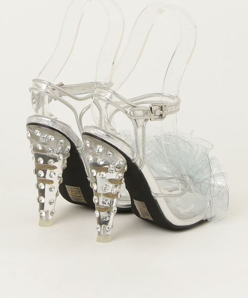 「Jeffrey Campbell」 ビジューヒールサンダル 35 シルバー レディース_画像2