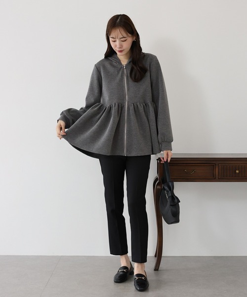 BLUEEAST（ブルーイースト） パーカー ペプラムジップパーカー