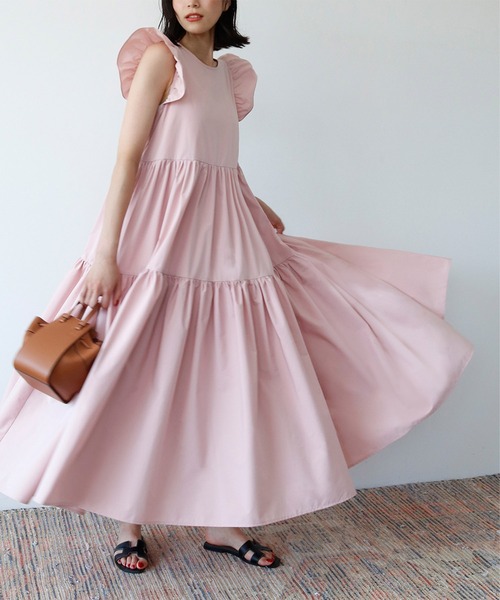 ELFRANK ノースリーブワンピース FREE ピンク レディース : ZOZOTOWN