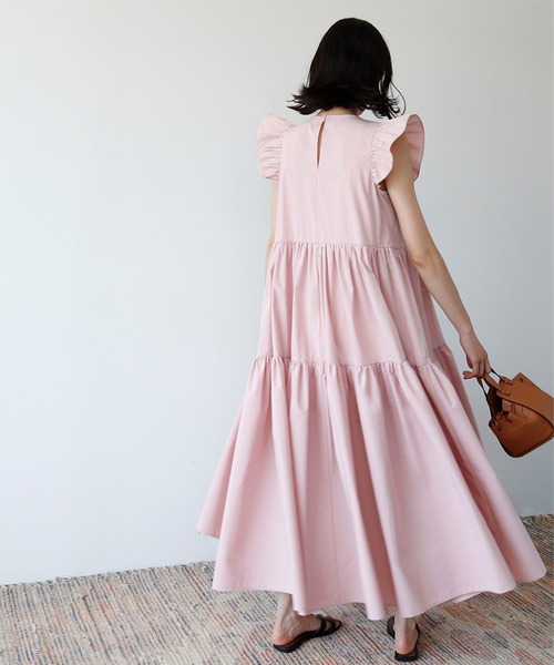 ELFRANK ノースリーブワンピース FREE ピンク レディース : ZOZOTOWN
