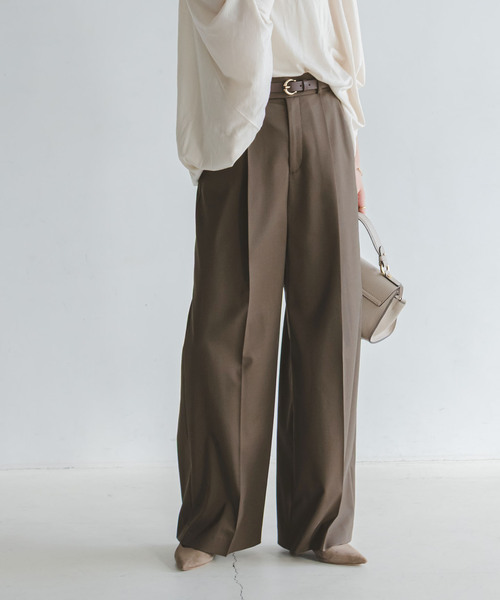 NOBLE（ノーブル） スラックス パンツ 「追加」エステルツイル