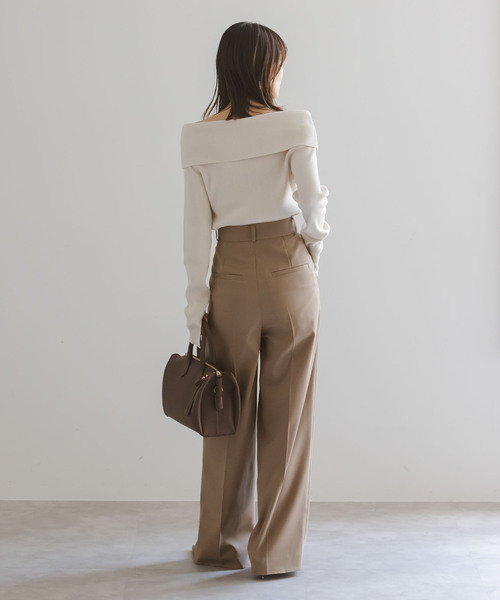 NOBLE（ノーブル） スラックス パンツ 「追加」エステルツイル