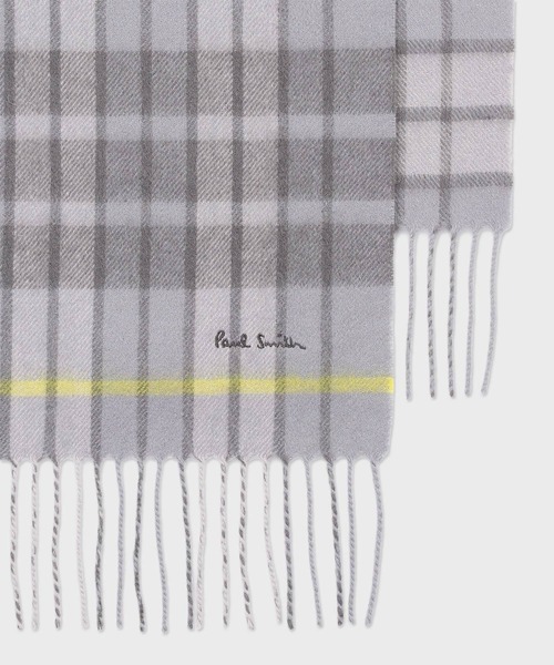 Paul Smith（ポール・スミス） マフラー モノトーンチェック カシミヤ