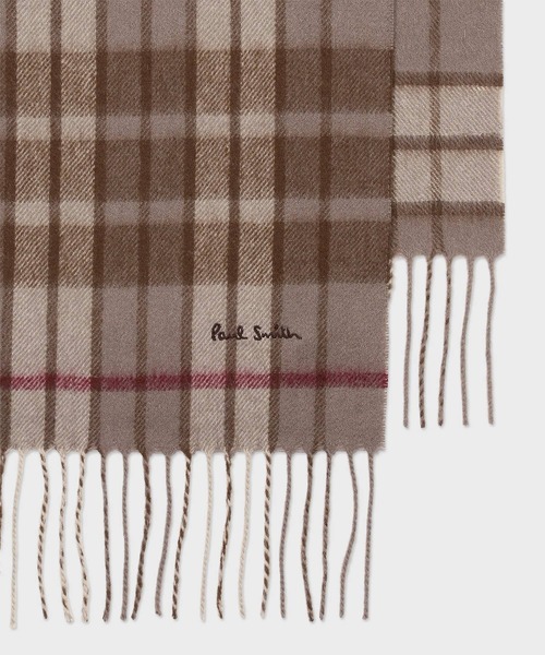 Paul Smith（ポール・スミス） マフラー モノトーンチェック カシミヤ