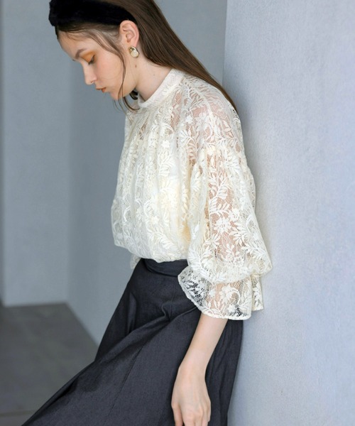 「EIMY ISTOIRE」 長袖ブラウス FREE ピンクベージュ レディース_画像2