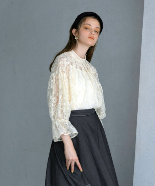 「EIMY ISTOIRE」 長袖ブラウス FREE ピンクベージュ レディース_画像4