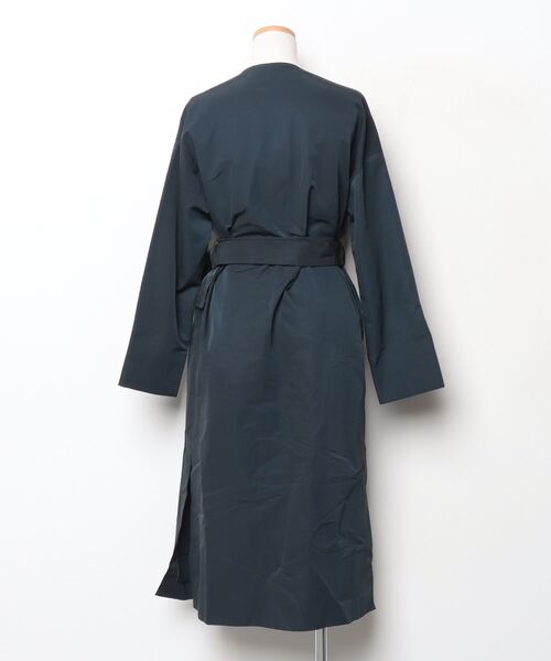 TOMORROWLAND（トゥモローランド） ノーカラーコート 36 ネイビー