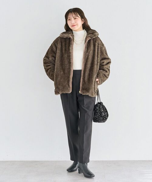リアルファー【ミンク】ブルゾン ミンクライクファーブルゾン｜グリーンパークスの通販｜&mall（アンド