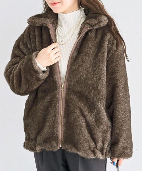 リアルファー【ミンク】ブルゾン Green Parks（グリーンパークス） ブルゾン アウター ミンクライク