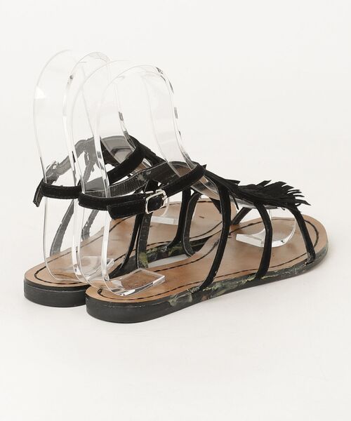「MODE ROBE」 「acnia」フラットサンダル 22.5 ブラック レディース_画像2