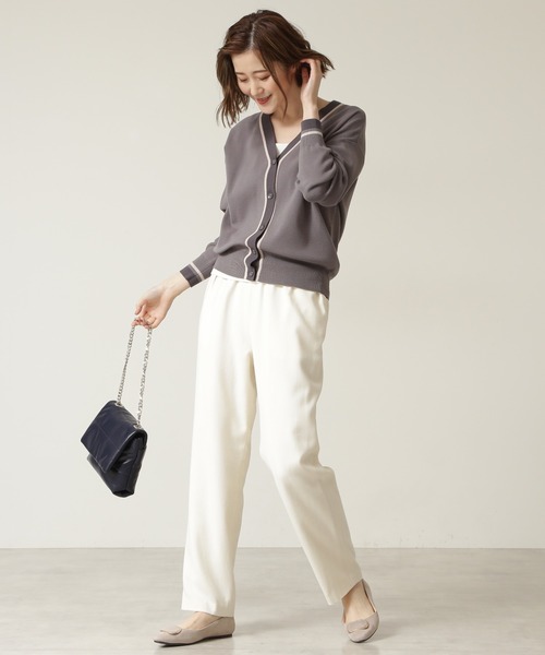 「NATURAL BEAUTY BASIC」 ニットカーディガン MEDIUM ベージュ系その他 レディース_画像3