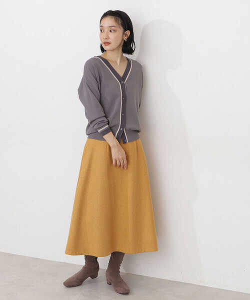 「NATURAL BEAUTY BASIC」 ニットカーディガン MEDIUM ベージュ系その他 レディース_画像5