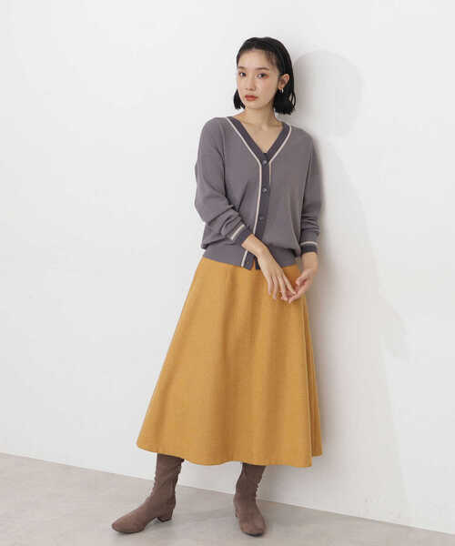 「NATURAL BEAUTY BASIC」 ニットカーディガン MEDIUM ベージュ系その他 レディース_画像6