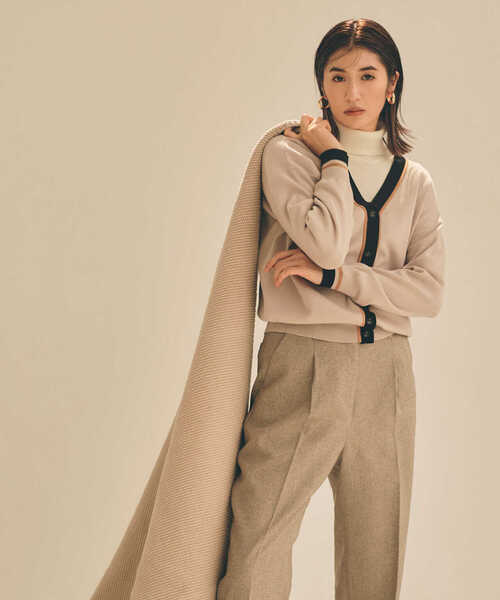 「NATURAL BEAUTY BASIC」 ニットカーディガン MEDIUM ベージュ系その他 レディース_画像7