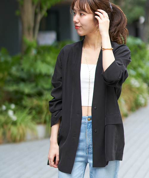 plage（プラージュ） ノーカラージャケット 36 イエロー レディース