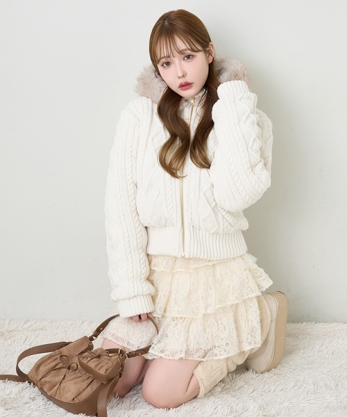 one after another NICE CLAUP スカート フリルティアードミニスカート