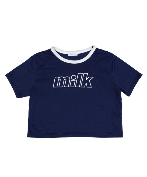 MILK ミルク ロゴハイネック Tシャツ ブラック MILK（ミルク） tシャツ Retro LOGO Tシャツ レディース : ZOZOTOWN
