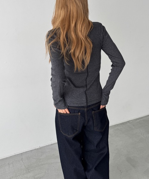 CANAL JEAN（キャナルジーン） tシャツ Miller パネルリブスリットプル