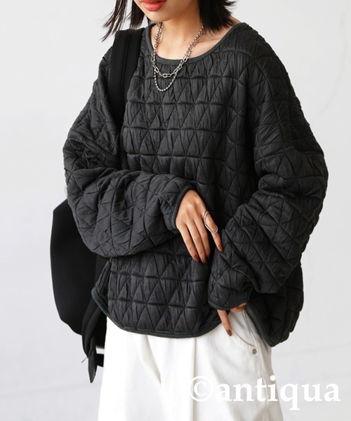 「antiqua」 長袖カットソー FREE グレー レディース_画像8