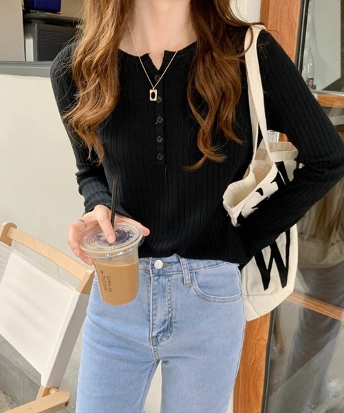 フロントボタンリブトップス レディース : ZOZOTOWN Yahoo!店 - 通販