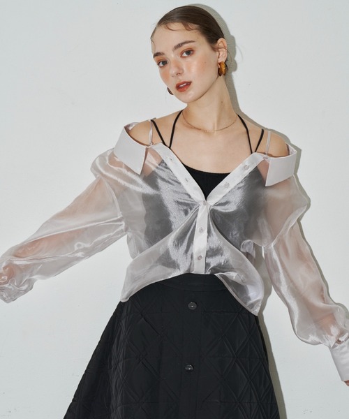 「VIOLETTA」 長袖シャツ FREE ブラック レディース_画像8