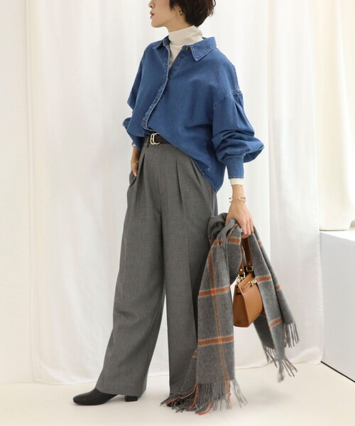 「Rie Miller」 長袖シャツ FREE インディゴブルー レディース_画像7