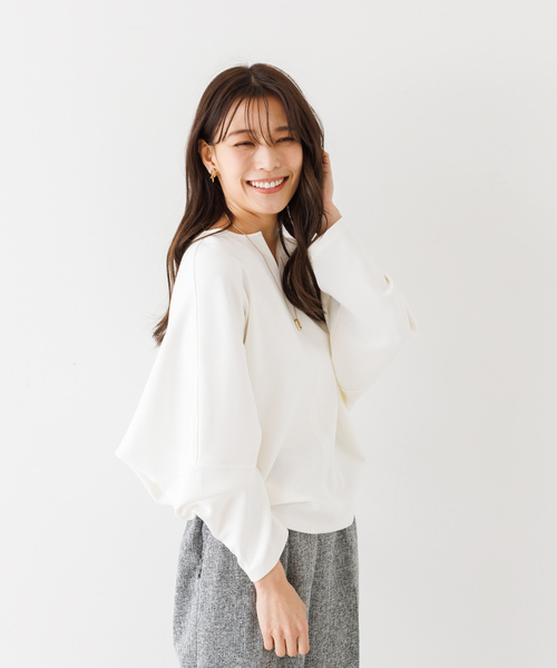 「abahouse mavie」 長袖カットソー フリー ホワイト系その他2 レディース_画像3