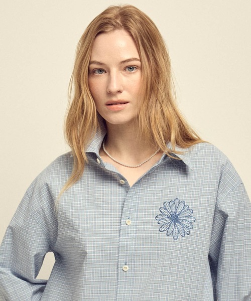 マダマダ　madder madder コットン　シェルターブラウス チェック DERA” CHECK SHELTER BLOUSE | madder madder