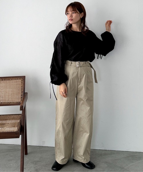 「feepur」 チノパンツ SMALL ブラック レディース_画像5