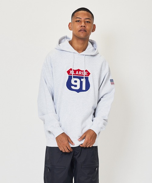 「XLARGE」 プルオーバーパーカー L グリーン メンズの画像