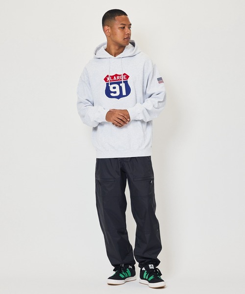 「XLARGE」 プルオーバーパーカー L グリーン メンズの画像