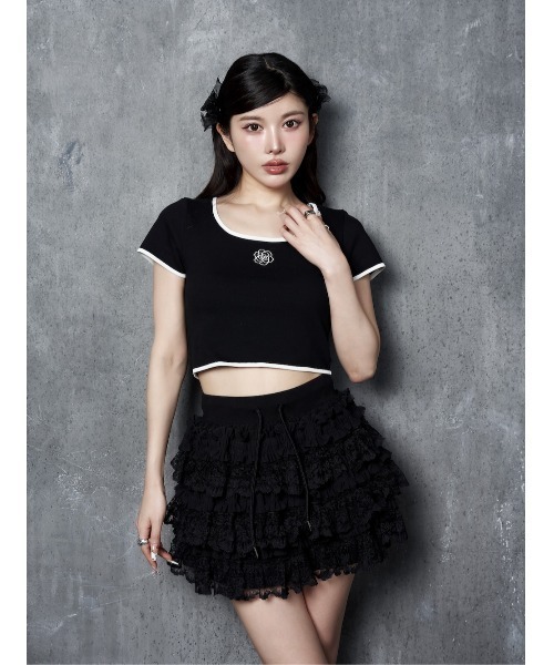 「Darich」 半袖Tシャツ FREE ブラック レディース_画像2