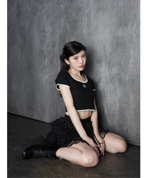 「Darich」 半袖Tシャツ FREE ブラック レディース_画像5