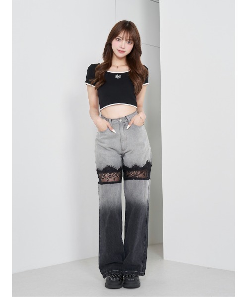 「Darich」 半袖Tシャツ FREE ブラック レディース_画像7